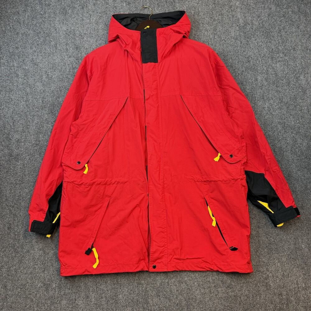 Vintage Marlboro Adventure Team Jacket Red Size L Hooded Nylon